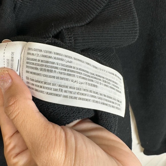 VTG. Abercrombie &‎ Fitch Sweatshirt Long Sleeve V-neck Women’s M Academia Black - Picture 7 of 7